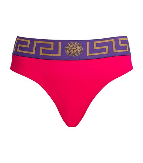 pink versace bikini top|Versace greca bikini bottoms.